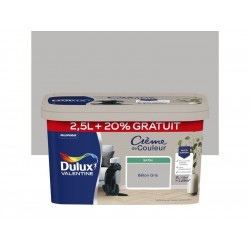 Peinture mur, Crème de couleur DULUX VALENTINE béton gris satiné 3 l de marque DULUX VALENTINE, référence: B8644700