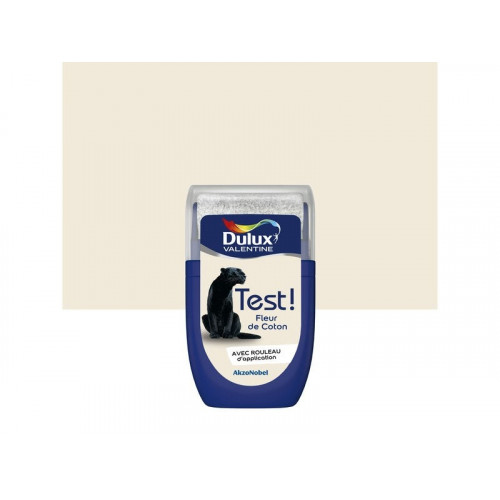 Testeur peinture fleur de coton satiné crème de couleur DULUX VALENTINE 30 ml - DULUX VALENTINE