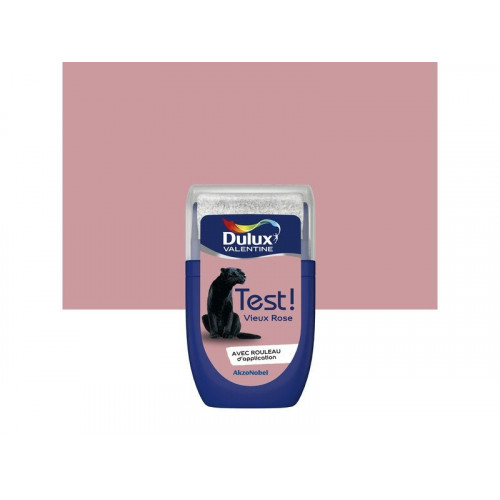 Testeur peinture vieux rose satine Creme de couleur DULUX VALENTINE 30 ml - DULUX VALENTINE