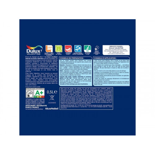 Peinture boiserie vert tropical mat DULUX VALENTINE Valenite 0.5l - DULUX VALENTINE