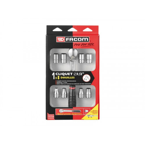 Coffret de douilles acier FACOM, 38 pièces - FACOM
