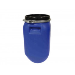 Fut de macération alimentaire 30L bleu couvercle + cerclage fer de marque CNTT, référence: B8735800
