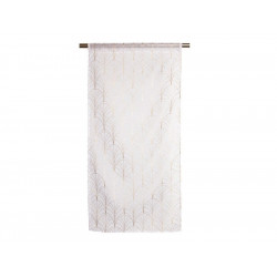 Paire de vitrages transparent Tamara blanc et dore l. 45 x H. 120 cm de marque Sans marque, référence: B8762100