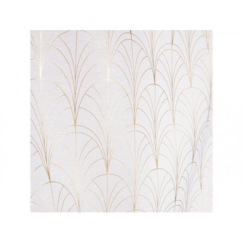 Paire de vitrages transparent Tamara blanc et dore l. 45 x H. 120 cm - Sans marque