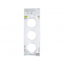 Plaque triple Odace Touch, SCHNEIDER ELECTRIC, blanc - SCHNEIDER ELECTRIC