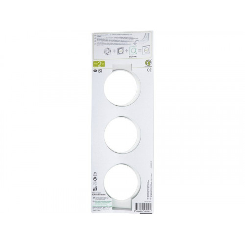 Plaque triple Odace Touch, SCHNEIDER ELECTRIC, blanc - SCHNEIDER ELECTRIC