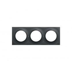 Plaque triple Odace Styl, SCHNEIDER ELECTRIC, anthracite - SCHNEIDER ELECTRIC