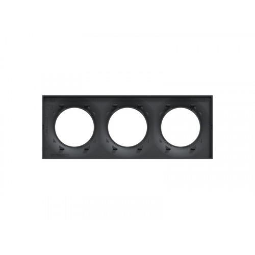 Plaque triple Odace Styl, SCHNEIDER ELECTRIC, anthracite - SCHNEIDER ELECTRIC