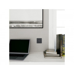 Plaque simple Odace Touch, SCHNEIDER ELECTRIC, anthracite liseré anthracite - SCHNEIDER ELECTRIC