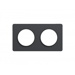 Plaque double Odace Touch, SCHNEIDER ELECTRIC, anthracite liseré anthracite - SCHNEIDER ELECTRIC