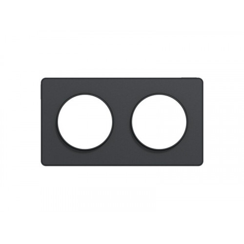 Plaque double Odace Touch, SCHNEIDER ELECTRIC, anthracite liseré anthracite - SCHNEIDER ELECTRIC