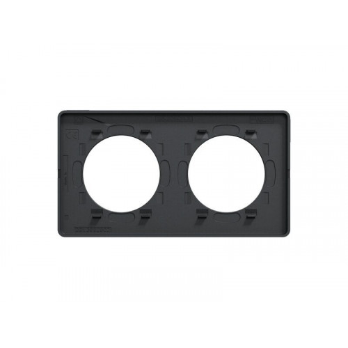 Plaque double Odace Touch, SCHNEIDER ELECTRIC, anthracite liseré anthracite - SCHNEIDER ELECTRIC