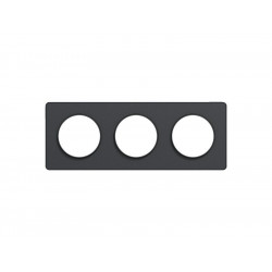 Plaque triple Odace Touch, SCHNEIDER ELECTRIC, anthracite liseré anthracite - SCHNEIDER ELECTRIC