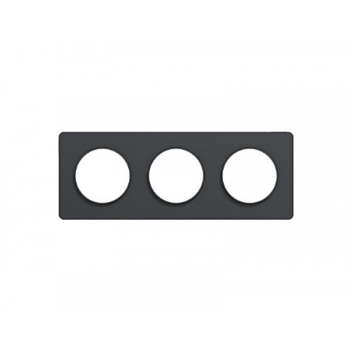 Plaque triple Odace Touch, SCHNEIDER ELECTRIC, anthracite liseré anthracite - SCHNEIDER ELECTRIC
