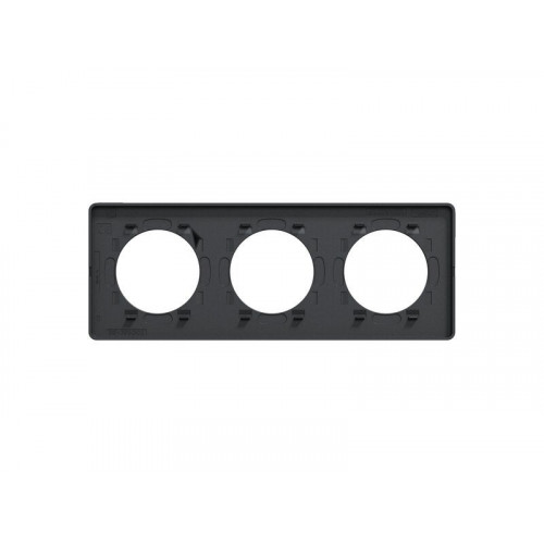 Plaque triple Odace Touch, SCHNEIDER ELECTRIC, anthracite liseré anthracite - SCHNEIDER ELECTRIC