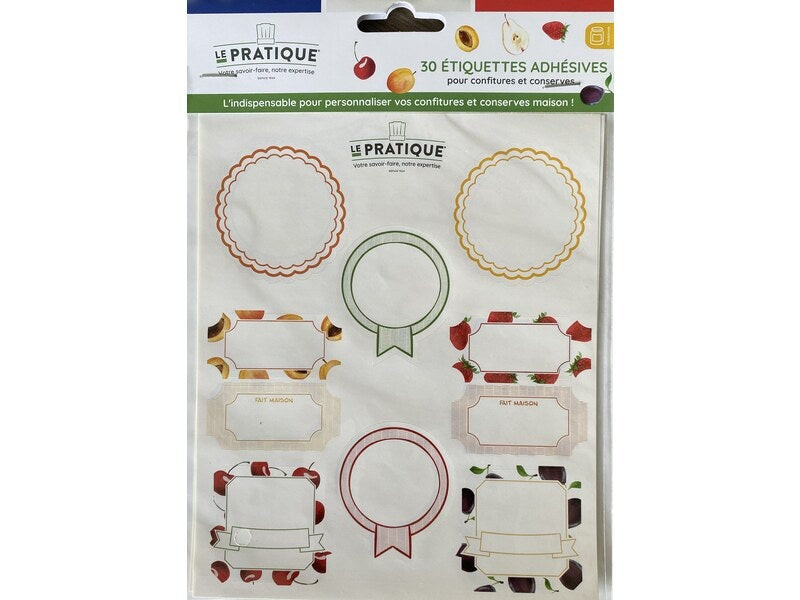 Lot de 30 étiquettes adhésive décor 10 modèles LE PRATQUE - vue 2