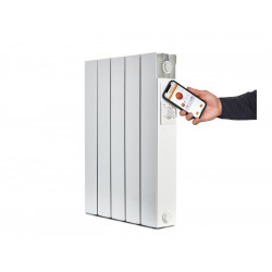Radiateur électrique connecté à inertie sèche 1000 W UNIV'R CHAUFFAGE Eden blanc de marque UNIV'R CHAUFFAGE, référence: B8788400