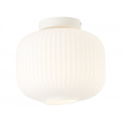 Plafonnier salle de bain Laguna, E27, D.24cm, verre blanc BRILLIANT de marque BRILLIANT, référence: B8792000