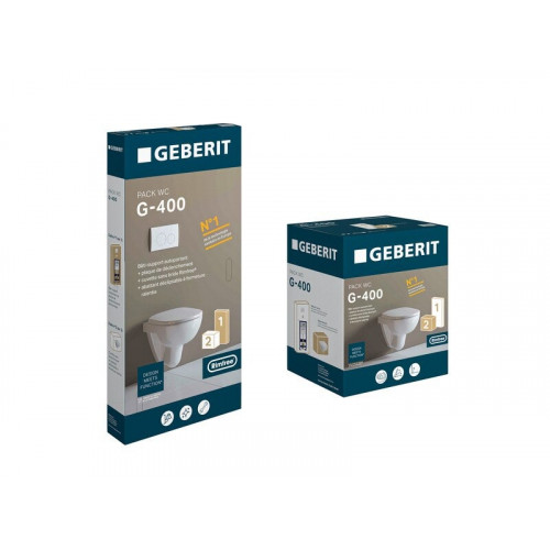 Pack WC suspendu G400 Rimfree GEBERIT - GEBERIT