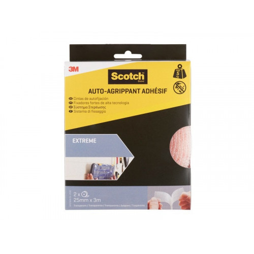 2 rubans agrippant adhésifs transparent intérieur SCOTCH L.300 x l.25 mm - SCOTCH