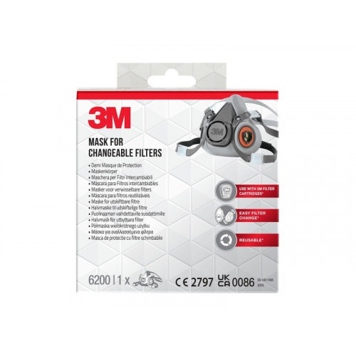 Masque respiratoire seul 6200 1/P 3M - Sans marque