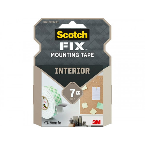 Double face intérieur 3m x 19mm Fix 3M blanc - SCOTCH