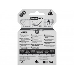 Double Face Miroir 1,5m x 19mm Fix 3M blanc - SCOTCH