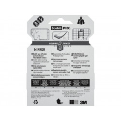 Double Face miroir 3m x 19mm Fix 3M blanc - SCOTCH