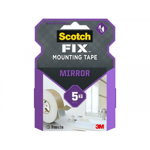 Double Face miroir 3m x 19mm Fix 3M blanc - SCOTCH