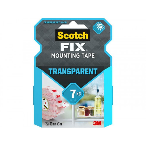 Double face transparent 3m x 19mm Fix 3M transparent - SCOTCH