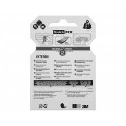 Double face extérieur 1,5m x 19mm Fix 3M gris - SCOTCH