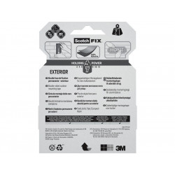 Double face extérieur 3m x 19mm Fix 3M gris - SCOTCH
