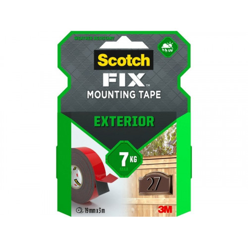 Double face extérieur 3m x 19mm Fix 3M gris - SCOTCH