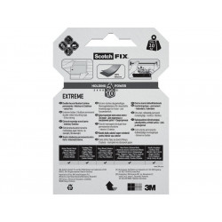 Double Face Extrême 1,5m x 19mm Fix 3M blanc - SCOTCH