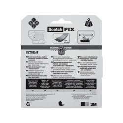 Double Face Extrême 10m x 19mm Fix 3M blanc - SCOTCH