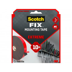 Double Face Extrême 10m x 19mm Fix 3M blanc - SCOTCH