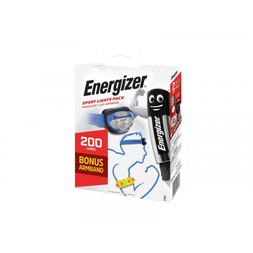 Pack lampe frontale 200 LUM+ brassard, ENERGIZER - ENERGIZER