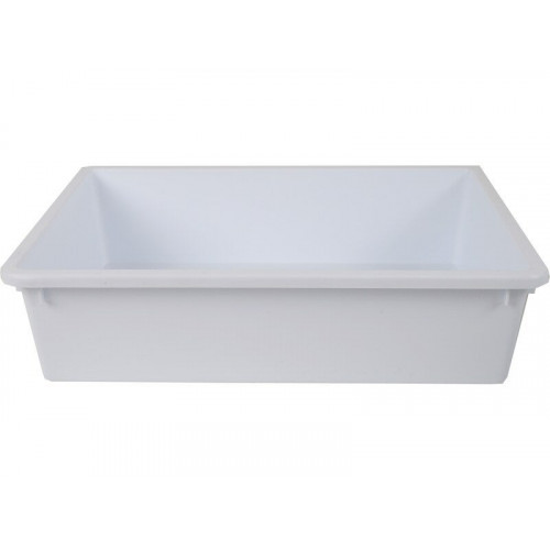 Bac alimentaire 5L polypropylène blanc 35x25xH. 10 cm - Stefanplast