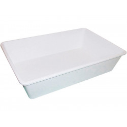 Bac alimentaire 20L polypropylène blanc 50 x 33,5 x H. 12 cm de marque Stefanplast, référence: B8834100