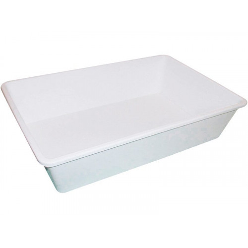 Bac alimentaire 20L polypropylène blanc 50 x 33,5 x H. 12 cm - Stefanplast