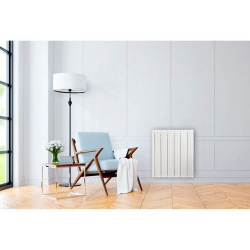 Radiateur électrique à inertie fluide 1500 W HJM Alanis horizontal blanc - HJM