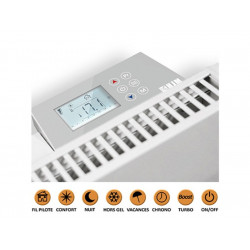 Radiateur electrique a inertie fonte 1000 W HJM Spring II horizontal blanc - HJM