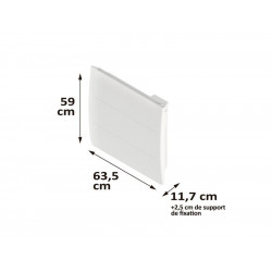 Radiateur electrique a inertie fonte 1000 W HJM Spring II horizontal blanc - HJM