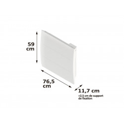 Radiateur electrique a inertie fonte 1500 W HJM Spring II horizontal blanc - HJM