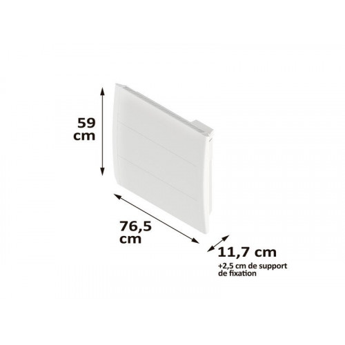 Radiateur electrique a inertie fonte 1500 W HJM Spring II horizontal blanc - HJM