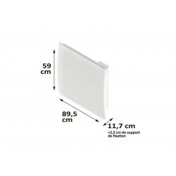 Radiateur electrique a inertie fonte 2000 W HJM Spring II horizontal blanc - HJM