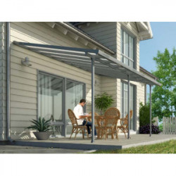 Toit terrasse gris avancée 3m - 9m2 - CHALET & JARDIN