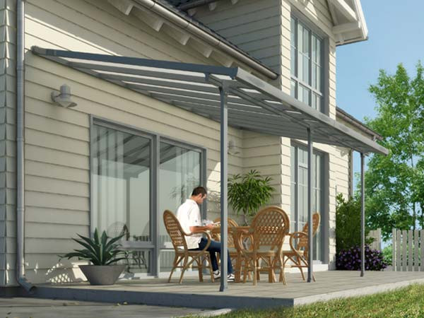 Toit terrasse gris avancée 3m - 9m2