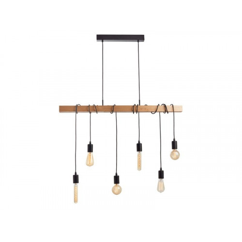 Suspension 6xE27 max 60W métal hètre EGLO Townshend - Eglo