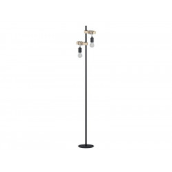 Lampadaire Droit Industriel, Bois, Marron, Eglo Townshend - Eglo